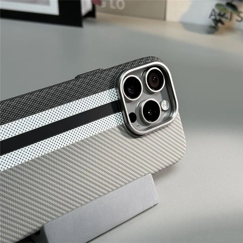 iPhone 14 Series LuxoLife Carbon Fiber Attractive Case With Camera Bumper